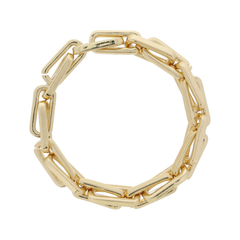 Stretchy Gold Paperclip Links Bracelet