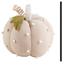 Taupe Dotted Stuffed Pumpkin