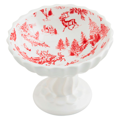 Toile Pedestal Candy Dish 