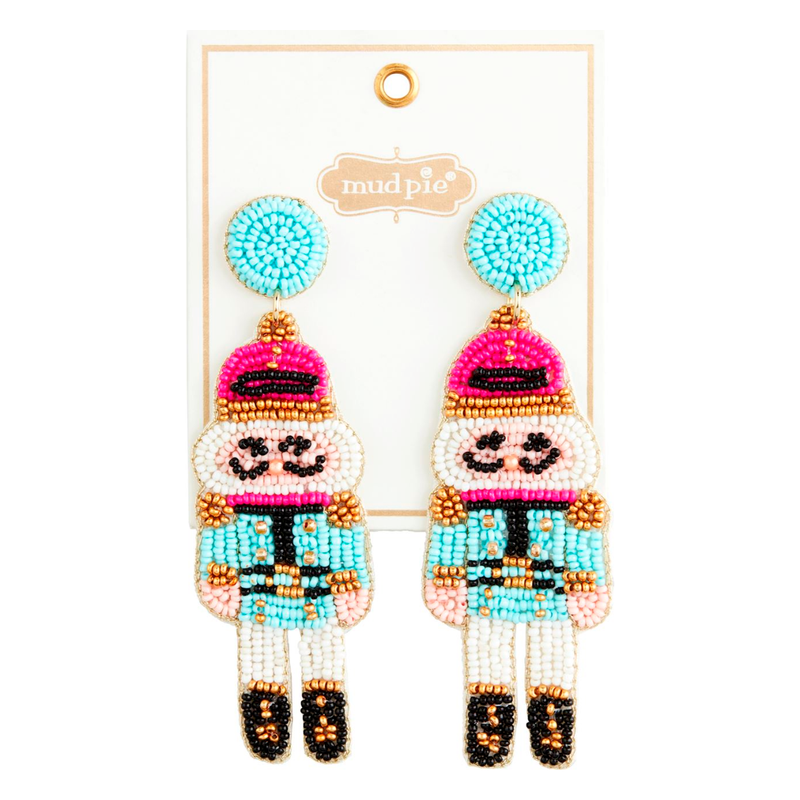 Toy Soldier Beaded Earrings