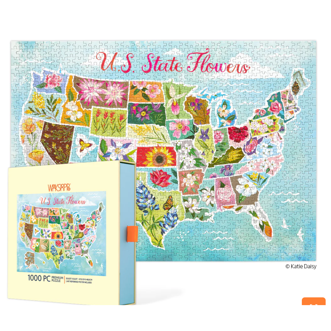 U S State Flowers Puzzle