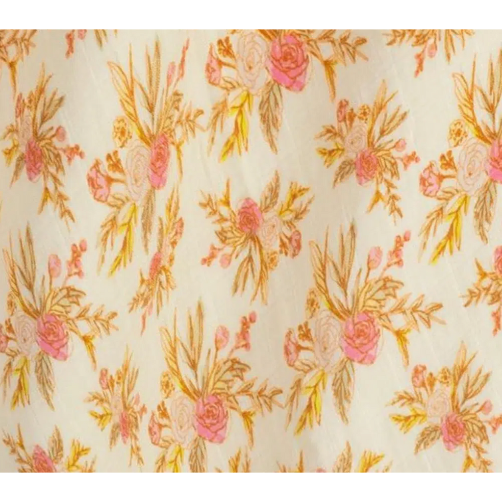 Vintage Floral Big Lovey Three-Layer Muslin Blanket Print