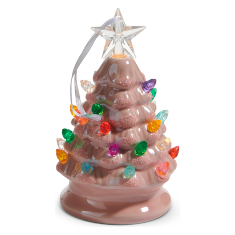 Lighted Pink Vintage Tree Ornament
