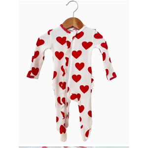 Red Heart, Organic Waffle 2-Way Zip Ruffle Footie