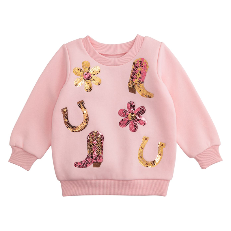 Western Sequin Sweatshirt for Toddler