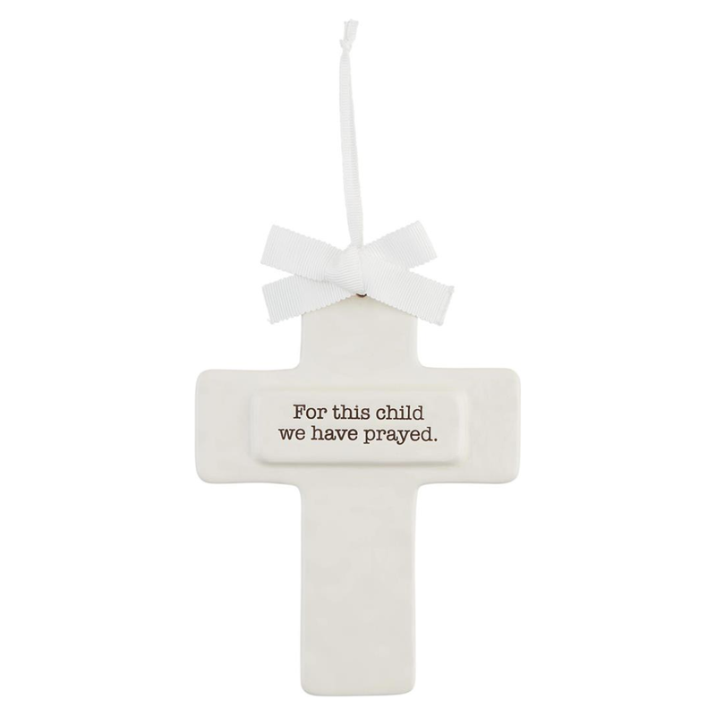 White Ceramic Keepsake Cross