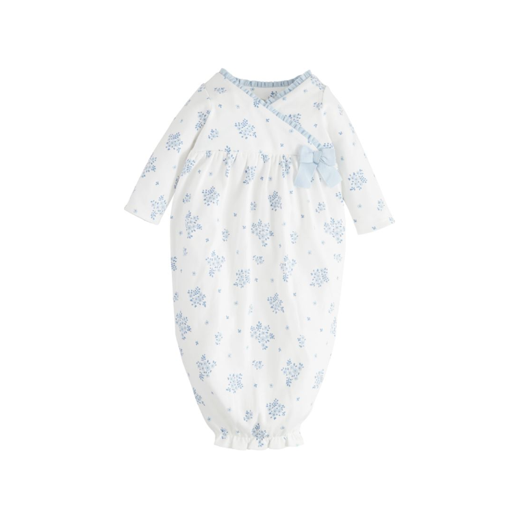 White Ditsy Floral Gown