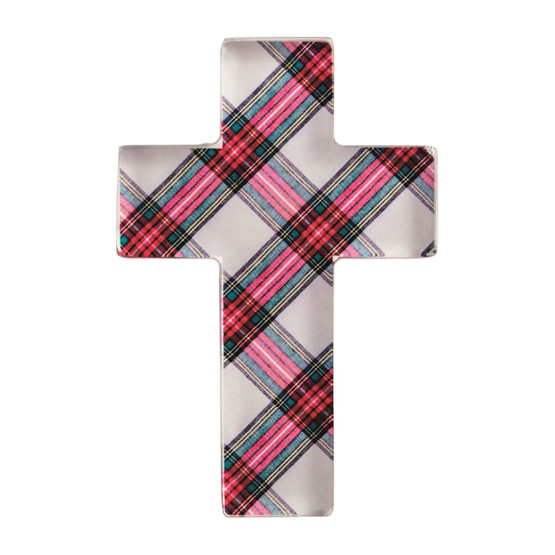 White Tartan Cross