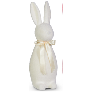 White Pale Flocked Bunny