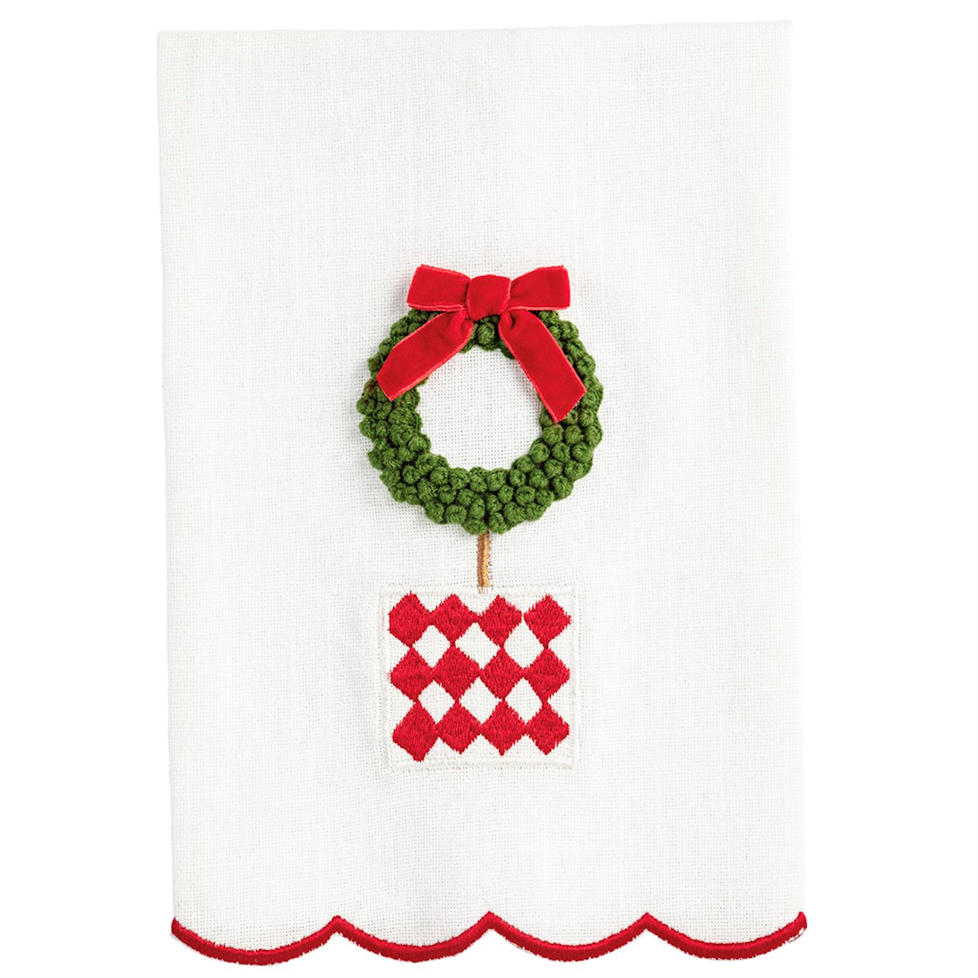 Wreath Christmas Topiary Towel