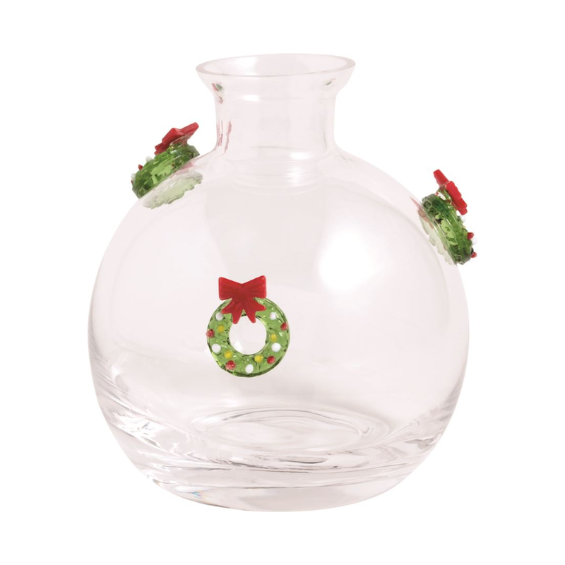 Wreath Glass Icon Bud Vase