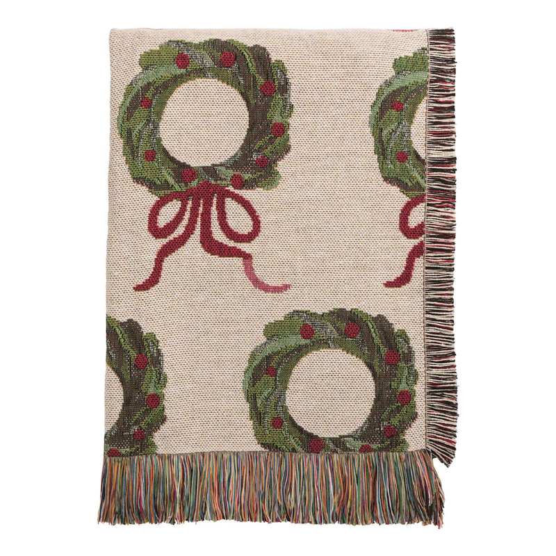 Wreath Jacquard Blanket