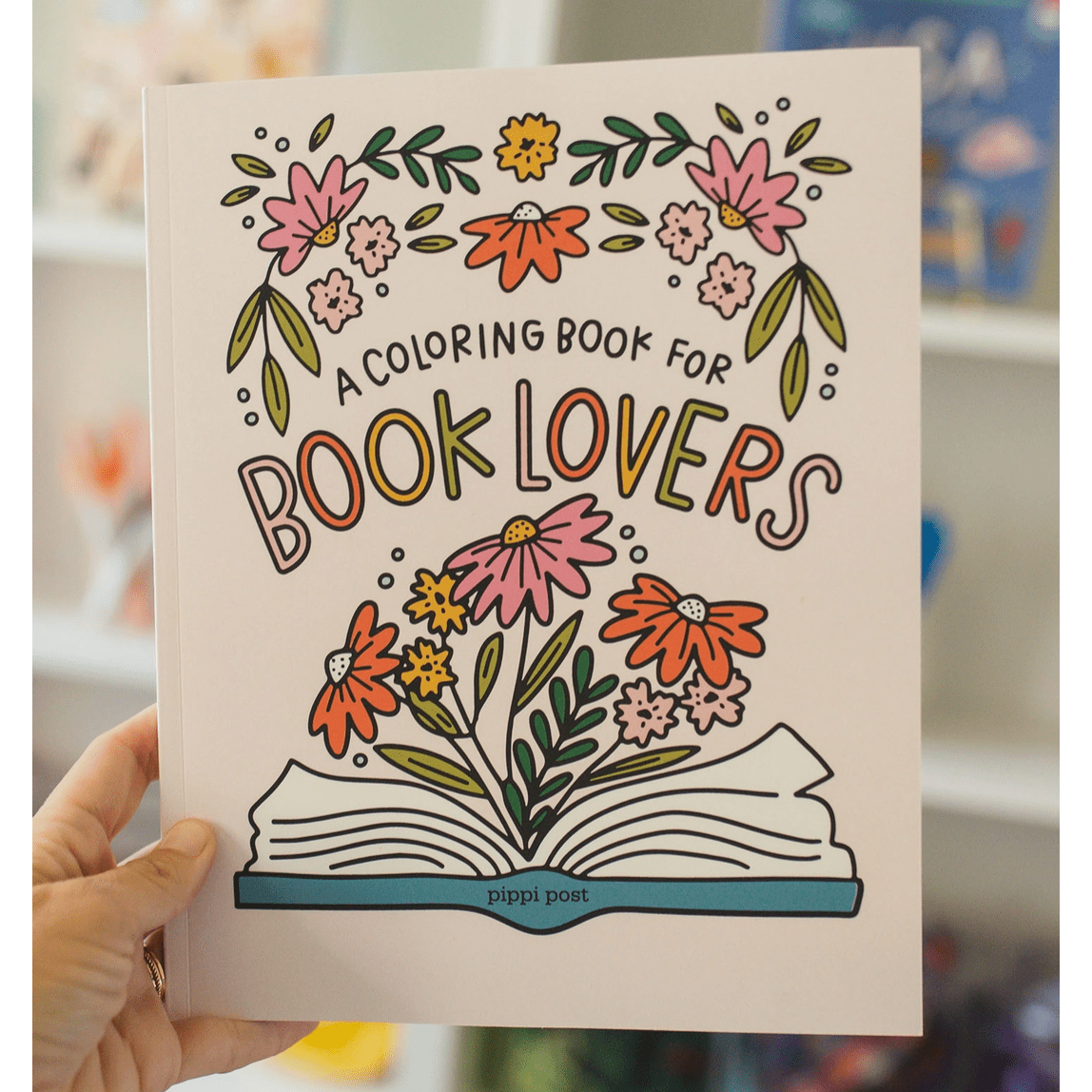 A Coloring Book for Book Lovers - White Farmhouse Flowers