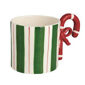Candy Cane Handled Mug