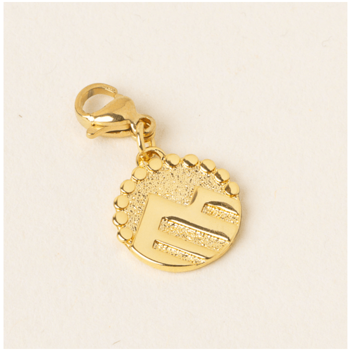 Adventurous Gold Charm - White Farmhouse Flowers