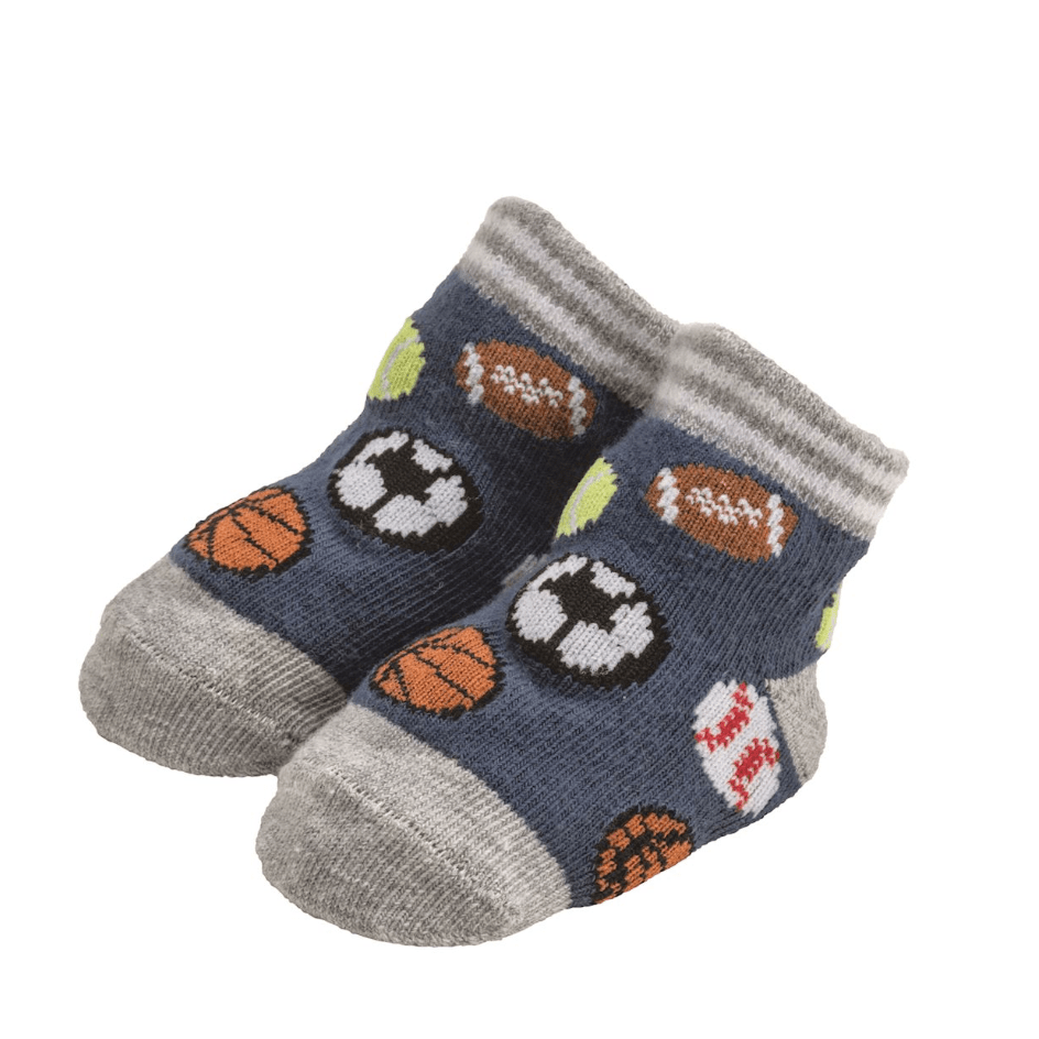 All Sports Baby Socks - White Farmhouse Flowers