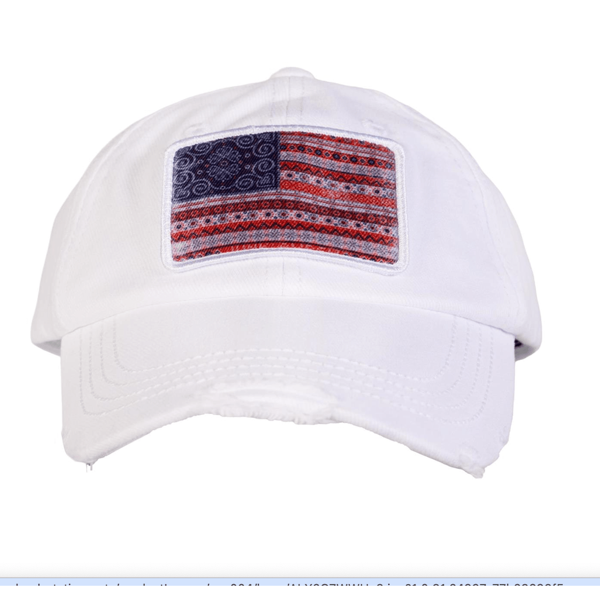 Americana Flag Hat - White Farmhouse Flowers