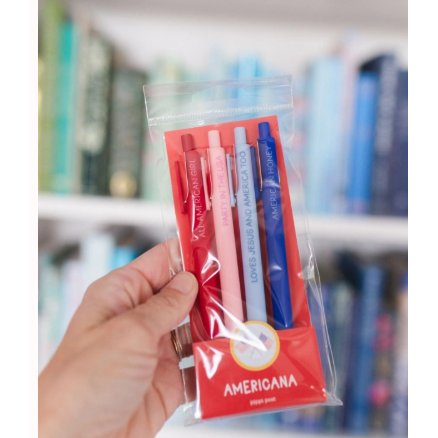Americana Pen Set - White Farmhouse Flowers