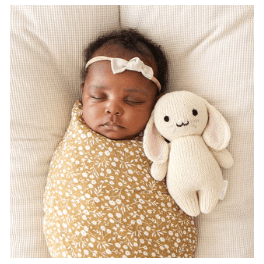 Baby Bunny - Upright Ears (Oatmeal) - White Farmhouse Flowers