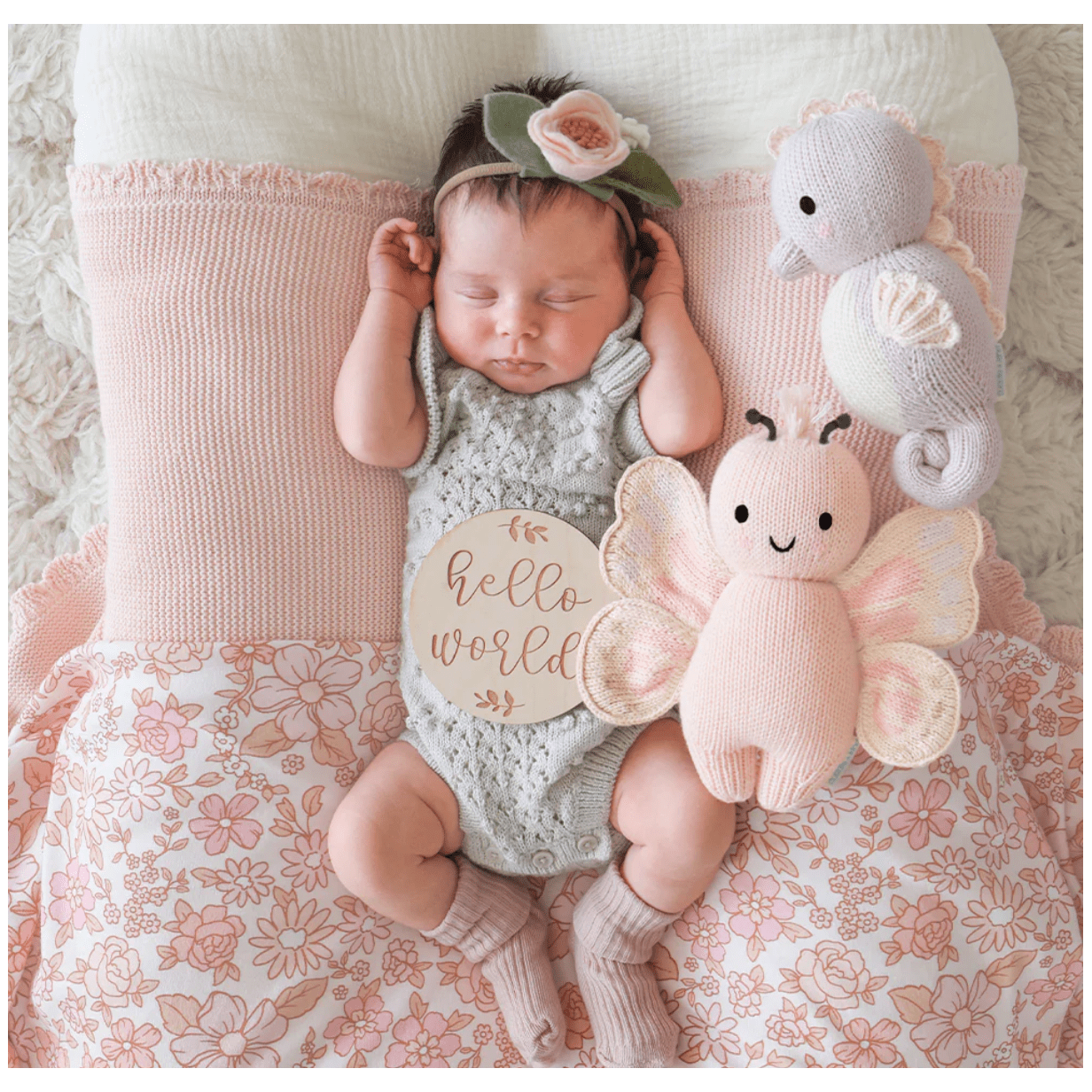 Baby Butterfly (Petal Pink) - White Farmhouse Flowers