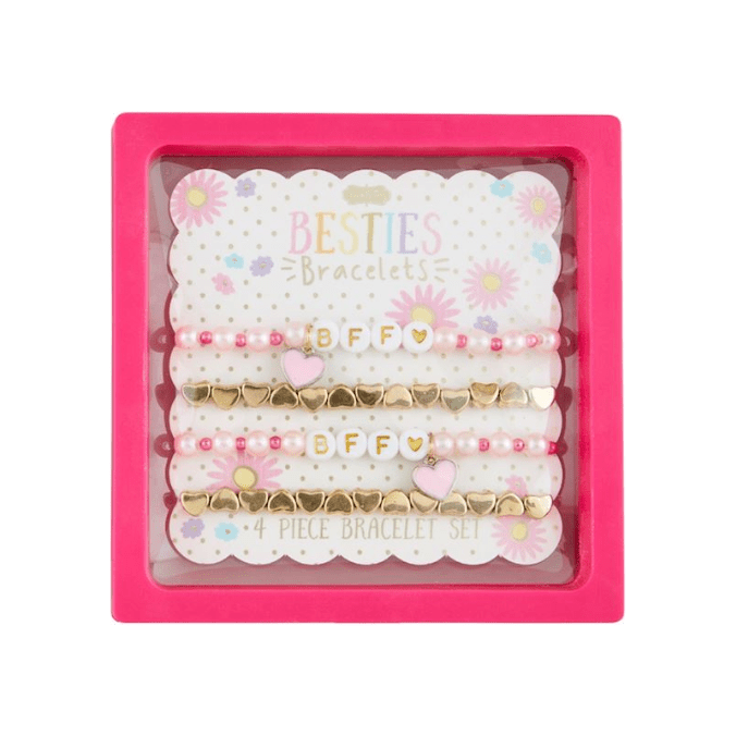 BFF Beaded Bracelet - White Farmhouse Flowers