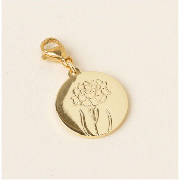 Birth Flower Charm January - White Farmhouse Flowers