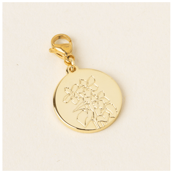 Birth Flower Charm March - White Farmhouse Flowers