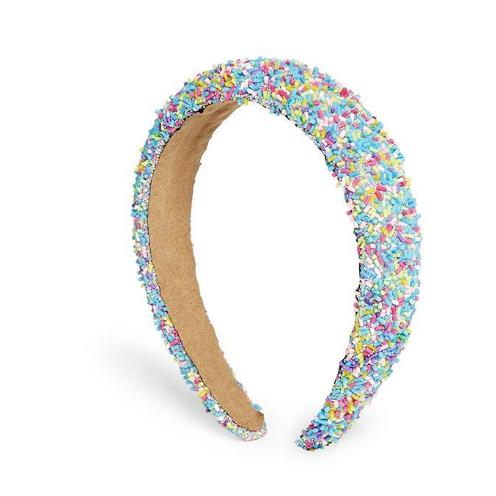 Blue Sprinkles Headband - White Farmhouse Flowers