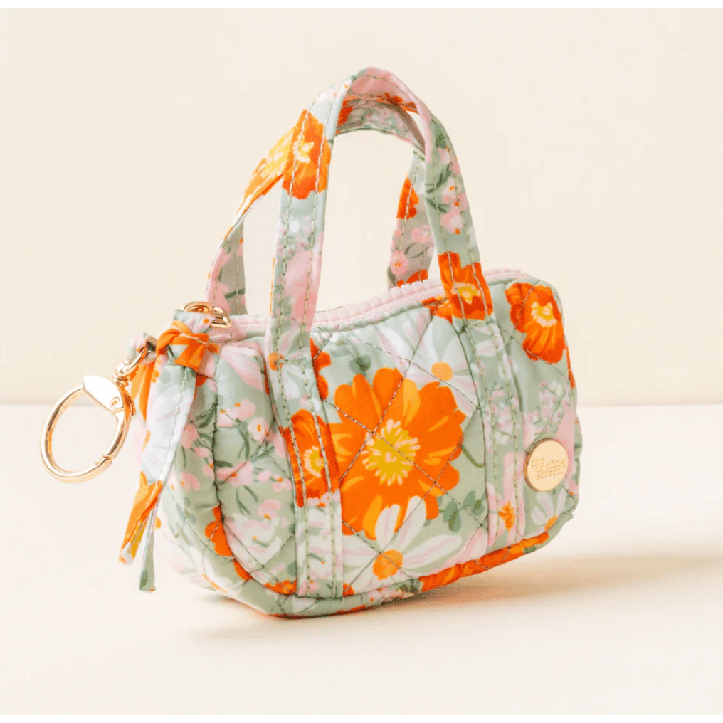 Bouquet Beauty Sage Itty Bitty Duffle Bag Charm - White Farmhouse Flowers