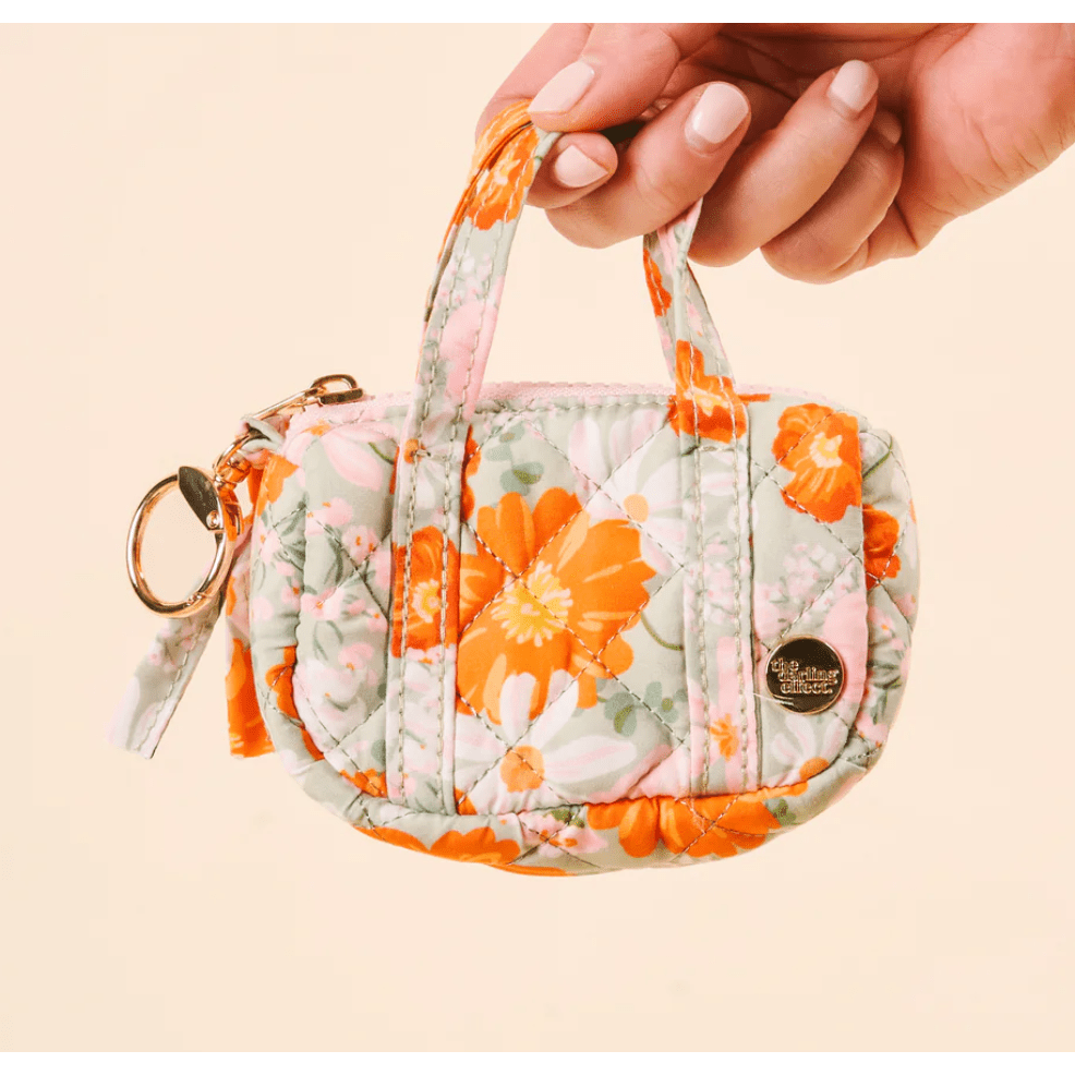 Bouquet Beauty Sage Itty Bitty Duffle Bag Charm - White Farmhouse Flowers