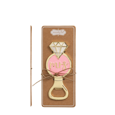 Bridal Bottle Opener - White Farmhouse Flowers