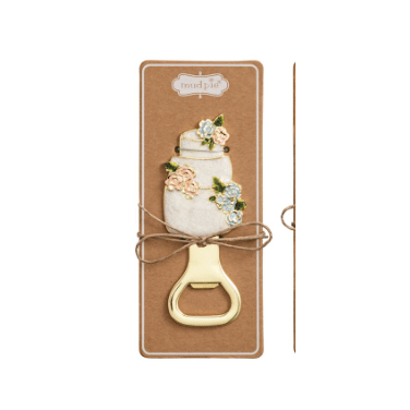 Bridal Bottle Opener - White Farmhouse Flowers