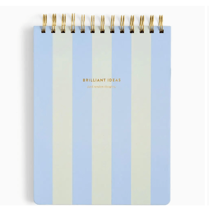 Brilliant Ideas Top Spiral 7x9 Notebook - White Farmhouse Flowers