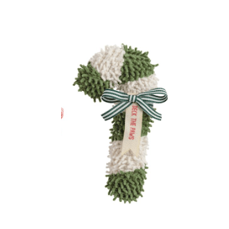 Candy Cane Pet Toy - White Farmhouse Flowers