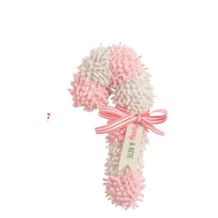 Candy Cane Pet Toy - White Farmhouse Flowers