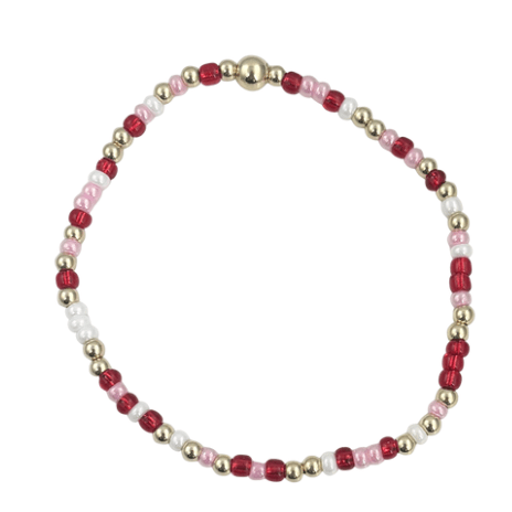 Candy Kisses Glimmer Bracelet - White Farmhouse Flowers