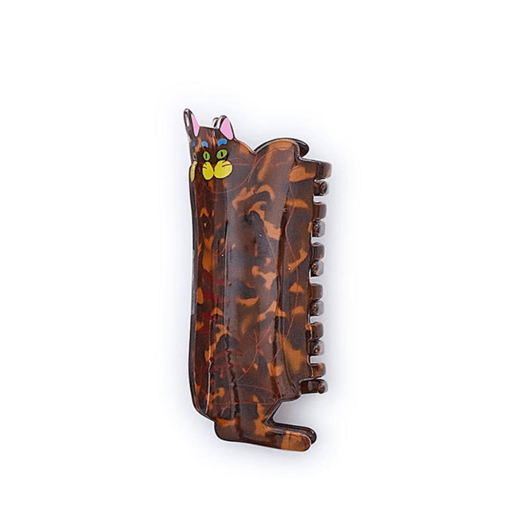 Cat Claw Clip - White Farmhouse Flowers
