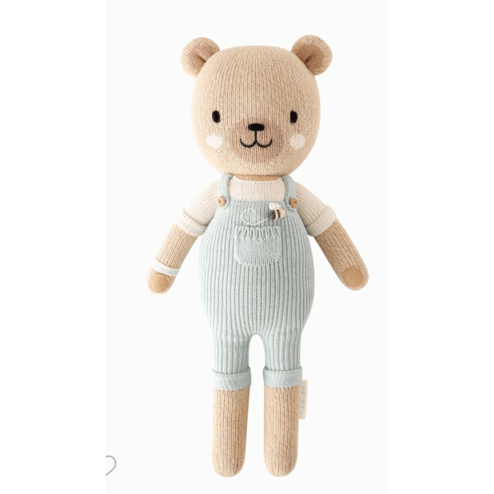 Charlie the Honey Bear (little) 13" - White Farmhouse Flowers