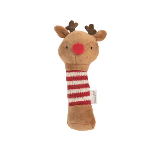 Christmas Rattle - White Farmhouse Flowers