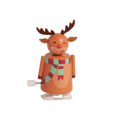 Christmas Wind-Up Toy - White Farmhouse Flowers