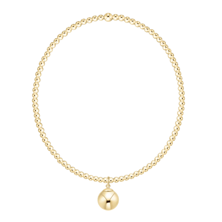 Classic Gold 2mm Bracelet Love Plush Small Gold - White Farmhouse Flowers