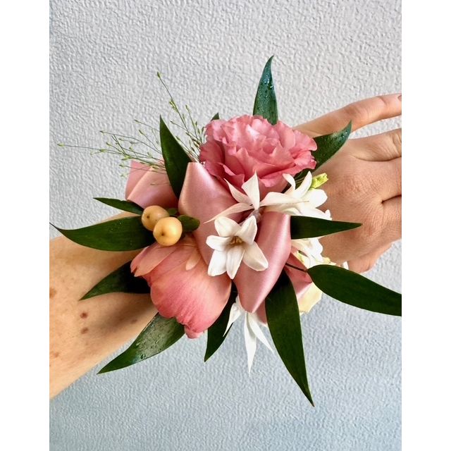 Corsage - White Farmhouse Flowers