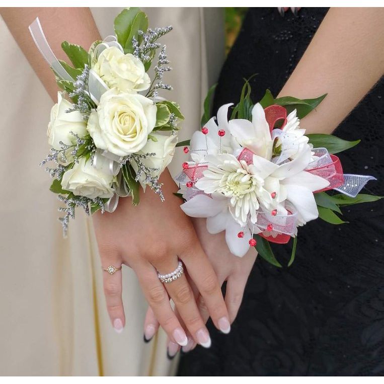 Corsage - White Farmhouse Flowers
