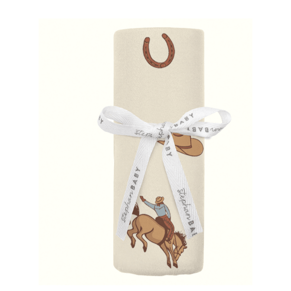 Cowboy Blanket - White Farmhouse Flowers