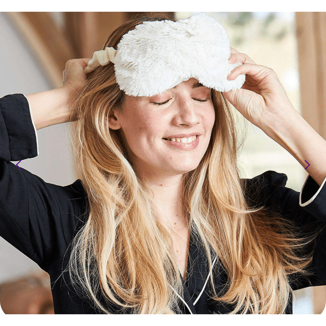 Cream Warmies Eye Mask V2 - White Farmhouse Flowers