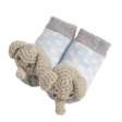 Crochet Rattle Toe Socks - White Farmhouse Flowers