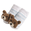 Crochet Rattle Toe Socks - White Farmhouse Flowers