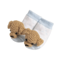 Crochet Rattle Toe Socks - White Farmhouse Flowers