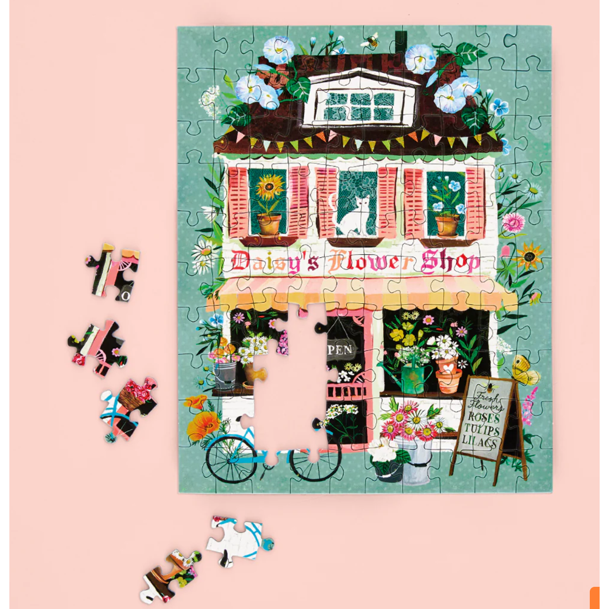 Daisy's Flower Shop Puzzle Snax - White Farmhouse Flowers