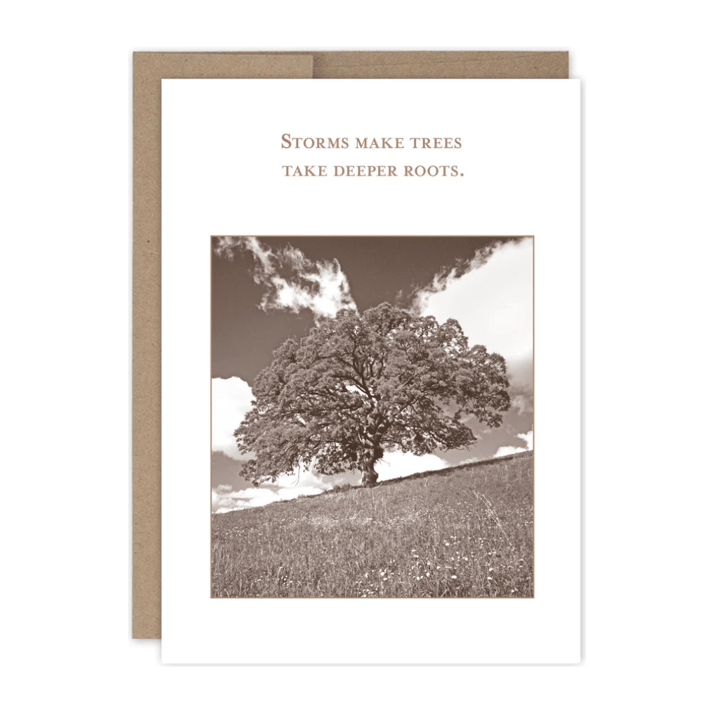 Deeper Roots Encouragement Card SM800 - White Farmhouse Flowers